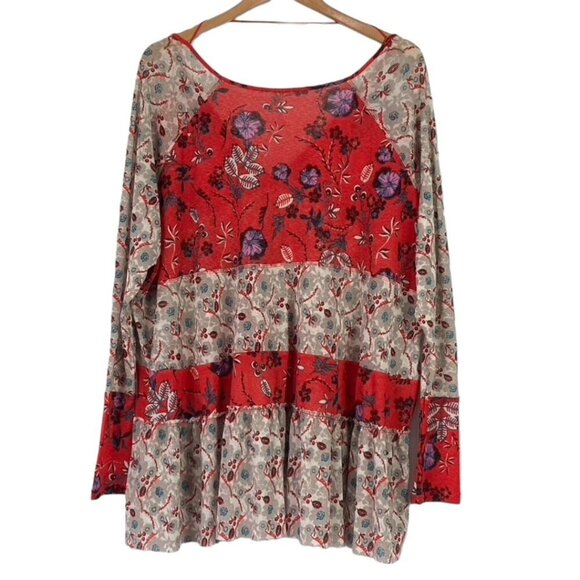 Free People Isabella Floral Cherry Tunic Top - Picture 6 of 12